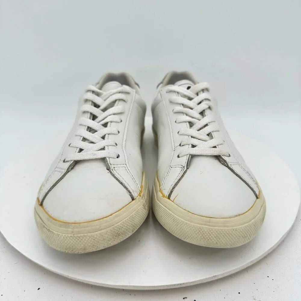 Veja Esplar Women Size 8 Extra White Leather V stitch Logo Lace Up Training Shoe - Picture 2 of 11